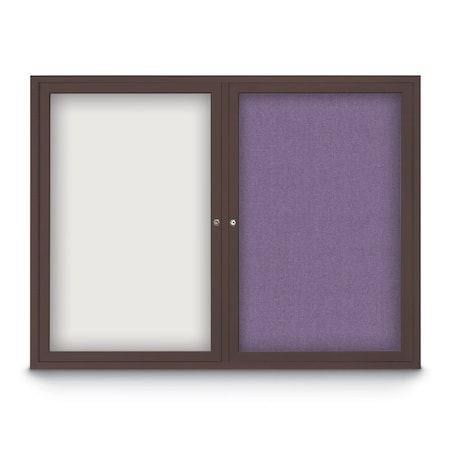 United Visual Products Corkboard, 18"x24", Cork/Bronze UV401PLUS-BRONZE-CORK